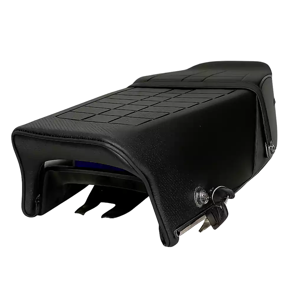 20251202_1732_Motorcycle Seat Accessory_remix_01kbfntz9ye17a706qjdn12tfc زین باکس دار هوندا CDI - تصویر 3