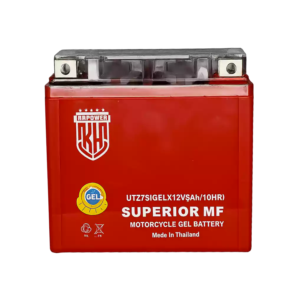 20251203_1052_Red Gel Motorcycle Battery_remix_01kbhhca8hf1t9p6srxcrskjfb باتری 12V6AH انمکس